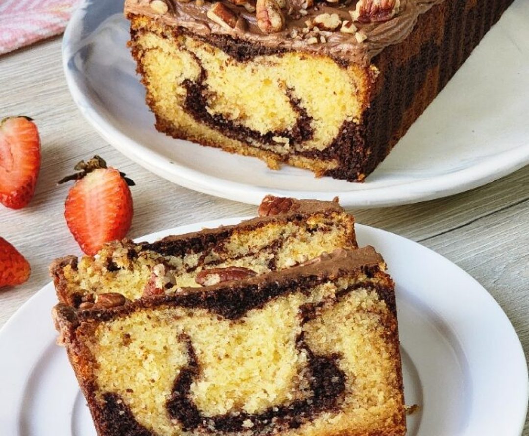 torta marmoleada saludable